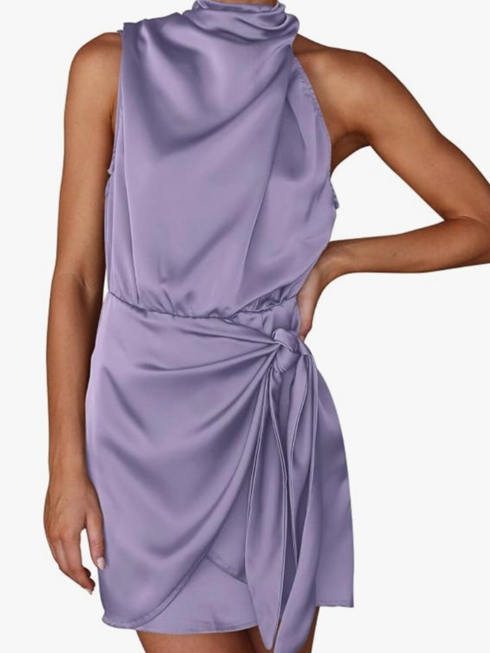 Women's Formal Short Satin Cocktail Dress (S)